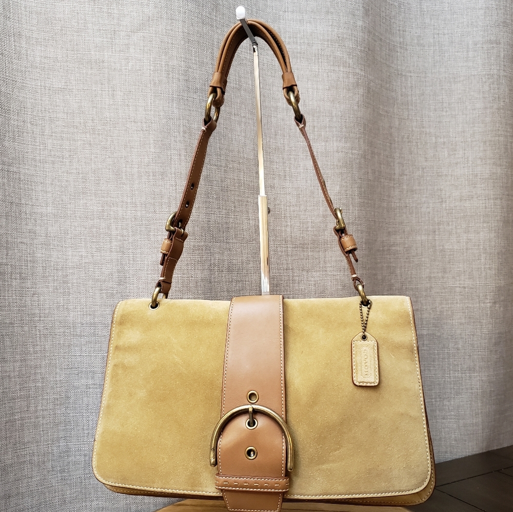 Coach Soho Suede And Leather Shoulder Bag